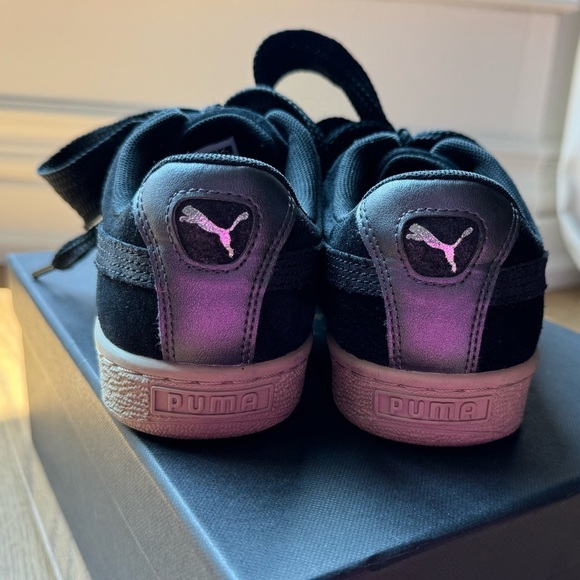 Puma Women Black Suede Heart Safari Trainers Sneaker - Size 7.5 - NWOT - Picture 6 of 8
